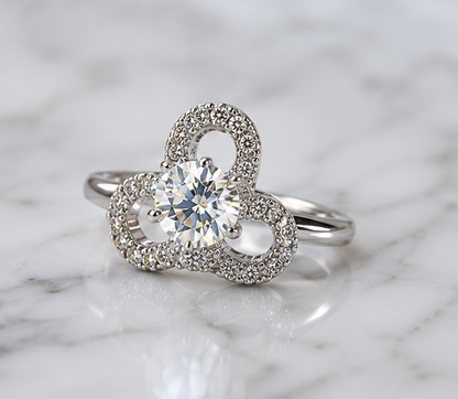 CLEAR RHINESTONE AD RING