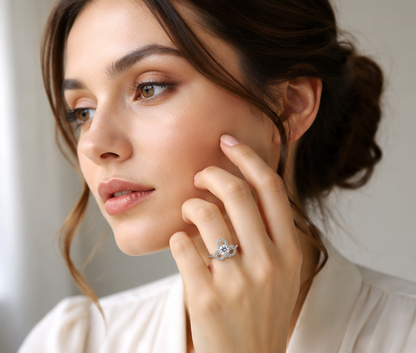 CLEAR RHINESTONE AD RING