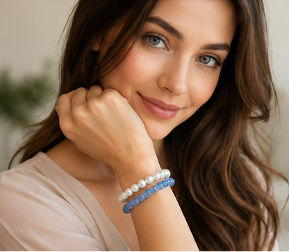 CRACKLE GLASS BRACELETS ( SET OF 2 )