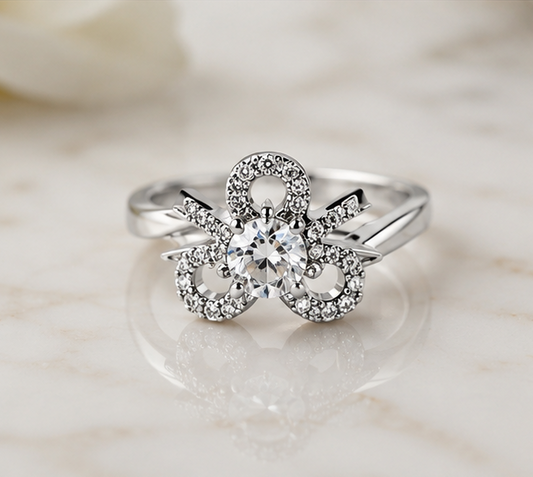 CLEAR RHINESTONE AD RING