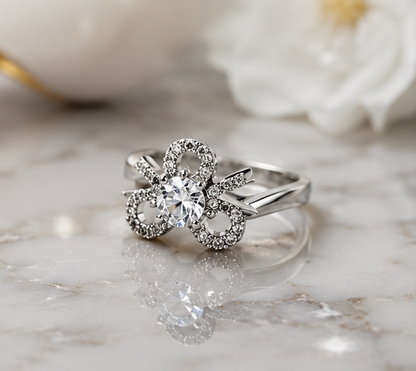 CLEAR RHINESTONE AD RING