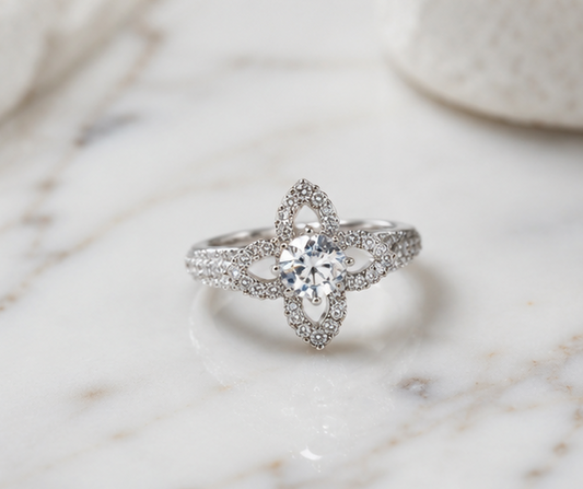 CLEAR RHINESTONE AD RING