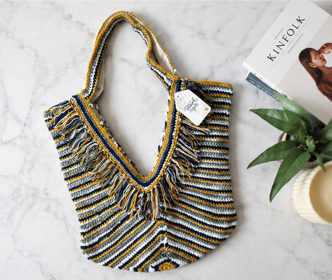 HANDMADE COTTON CROCHET BAG