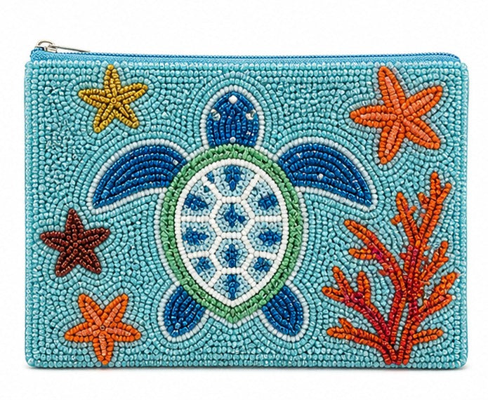 HANDMADE BEADED COIN PURSE