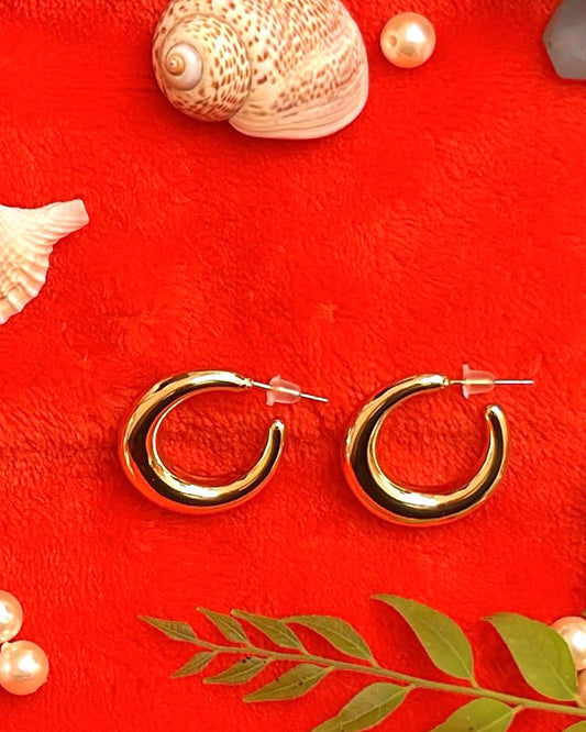 Contemporary Half Hoop Earring