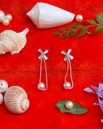 Single Pearl Drop Earring