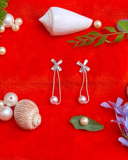 Single Pearl Drop Earring