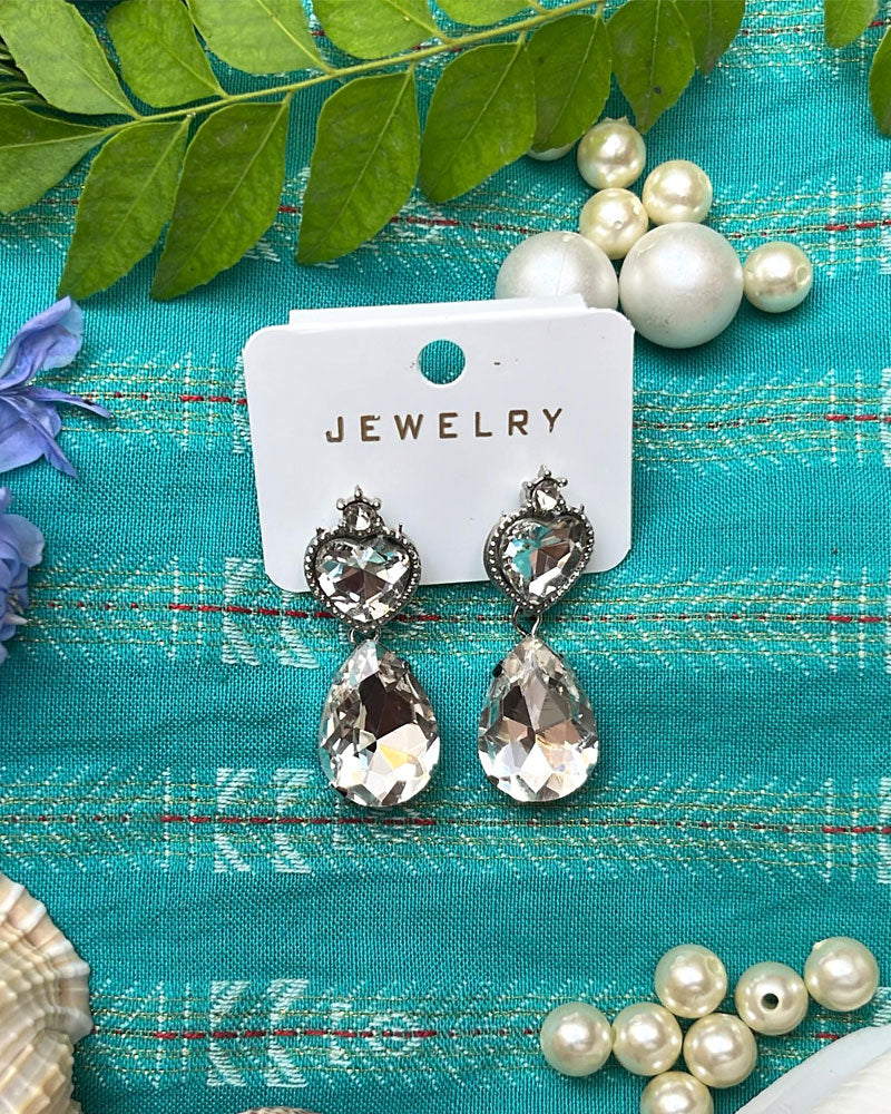 Crystal Tear Drop Earring