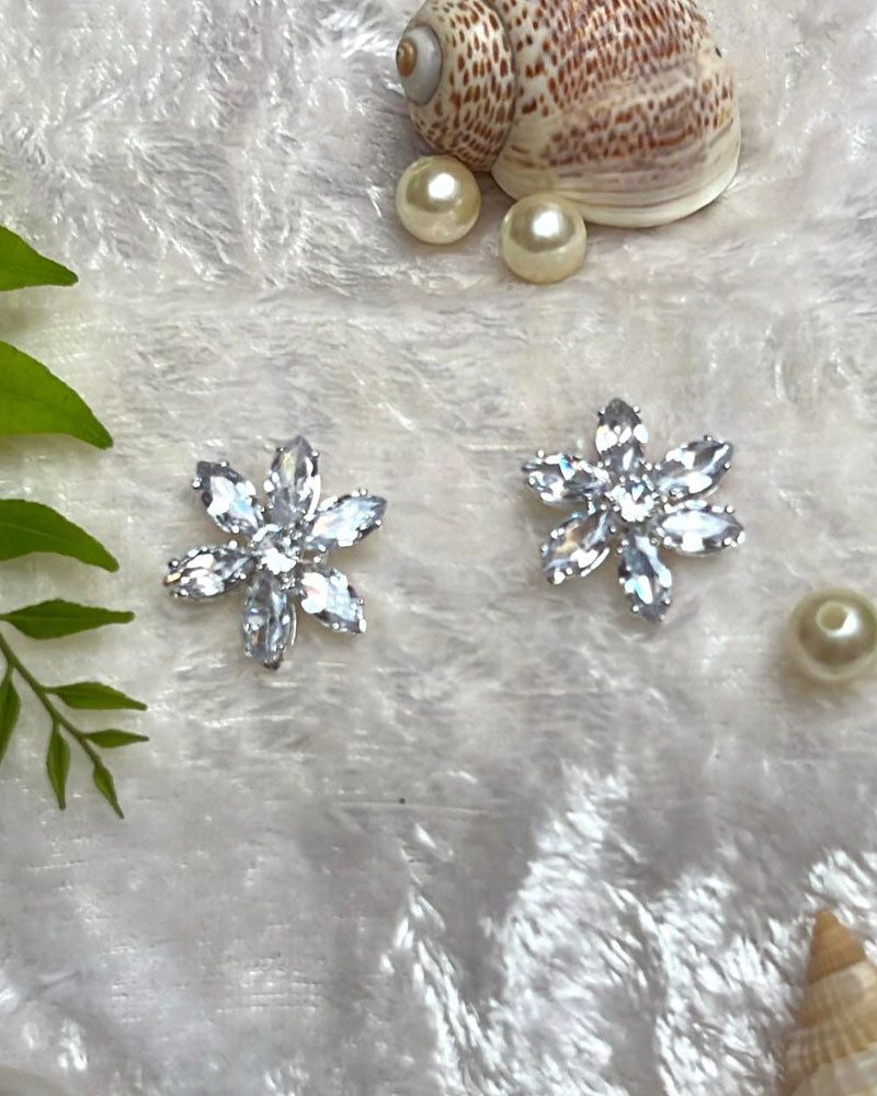 Crystal Flower Stud