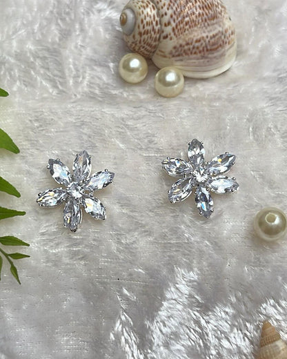 Crystal Flower Stud