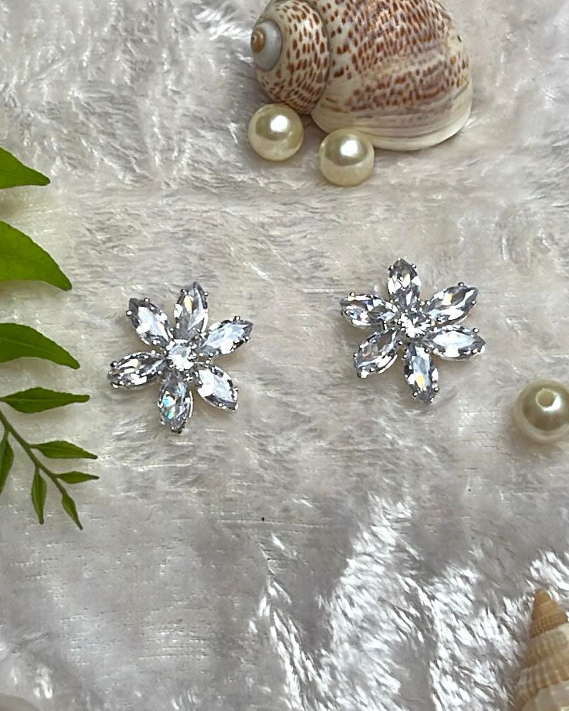 Crystal Flower Stud