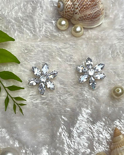 Crystal Flower Stud