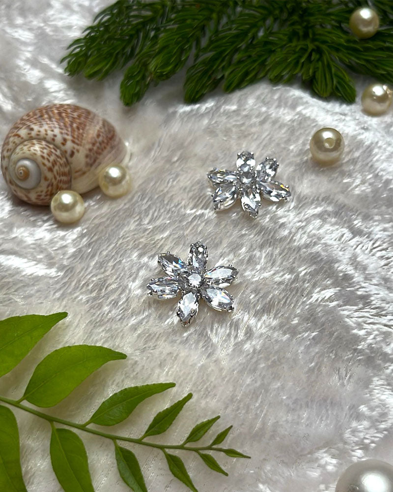 Crystal Flower Stud