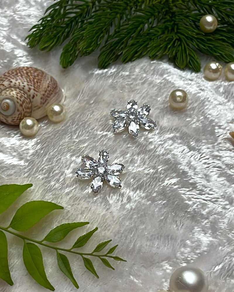 Crystal Flower Stud
