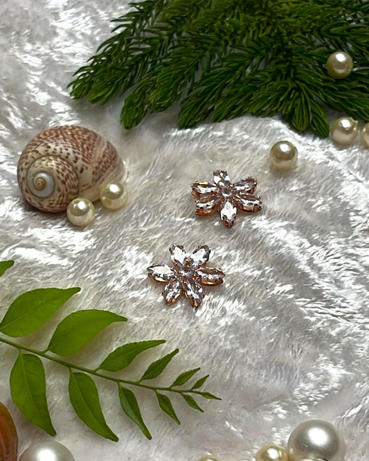 Crystal Flower Stud