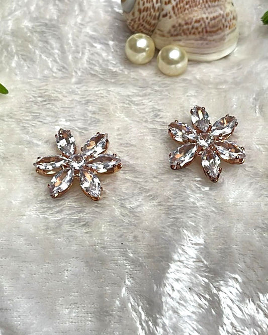 Crystal Flower Stud