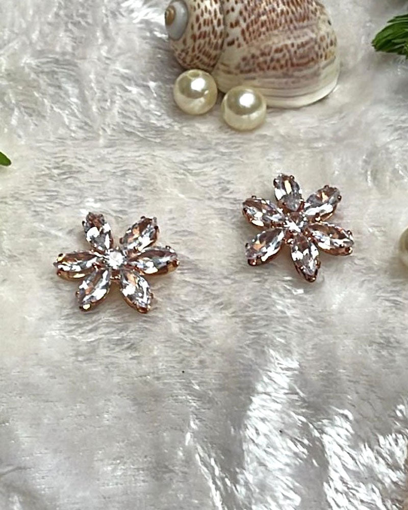 Crystal Flower Stud