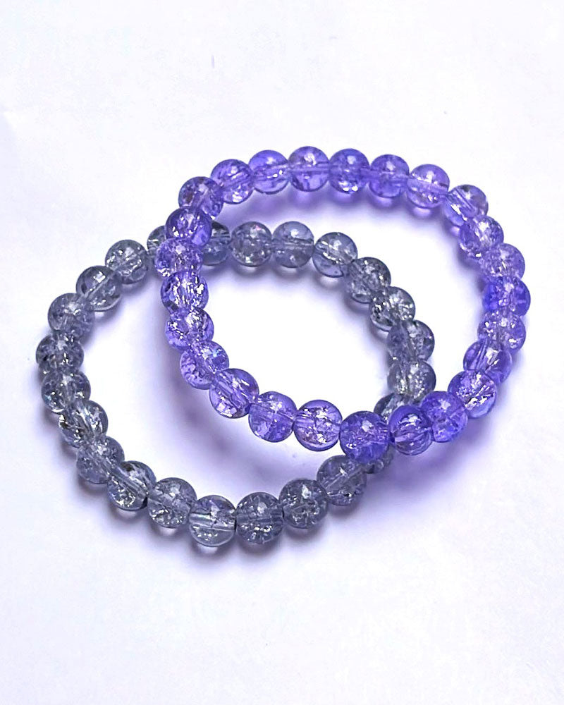 CRACKLE GLASS BRACELETS ( SET OF 2 )