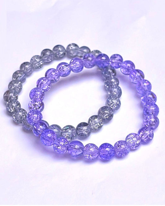 CRACKLE GLASS BRACELETS ( SET OF 2 )
