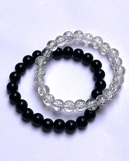 CRACKLE GLASS BRACELETS ( SET OF 2 )