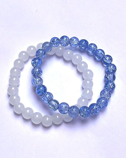 CRACKLE GLASS BRACELETS ( SET OF 2 )