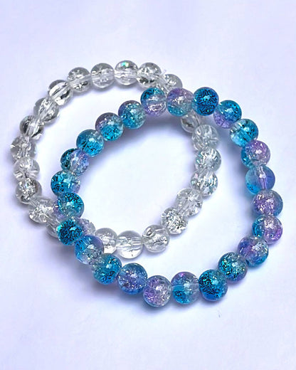 CRACKLE GLASS BRACELETS ( SET OF 2 )
