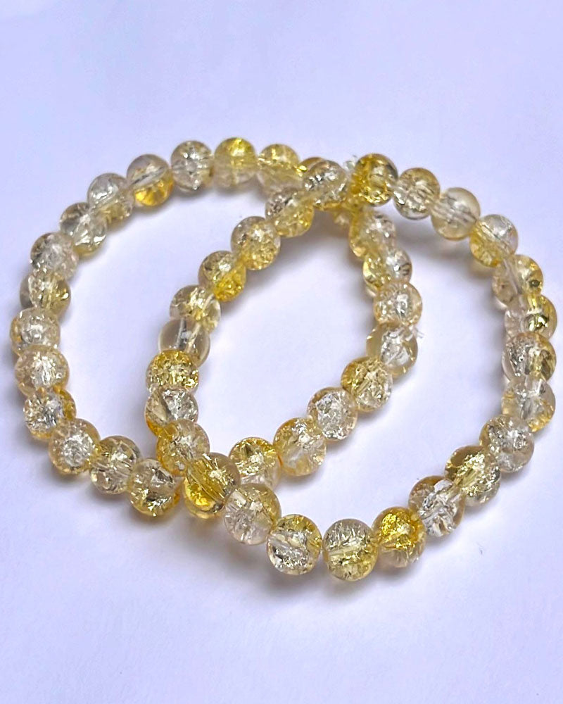 CRACKLE GLASS BRACELETS ( SET OF 2 )
