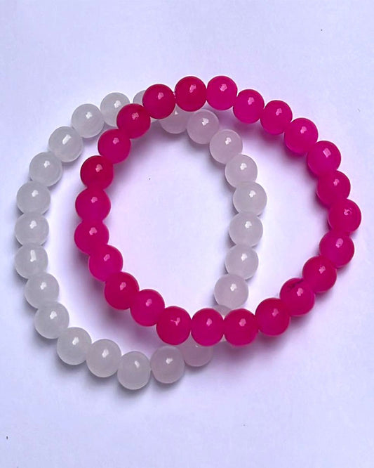 OPAQUE GLASS BRACELETS ( SET OF 2 )