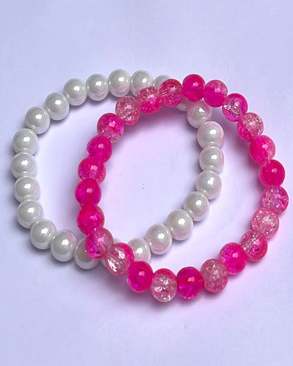 CRACKLE GLASS BRACELETS ( SET OF 2 )