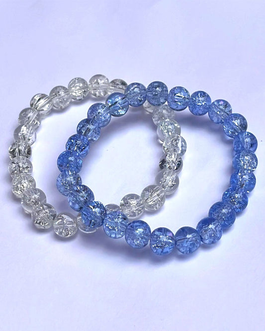 CRACKLE GLASS BRACELETS ( SET OF 2 )