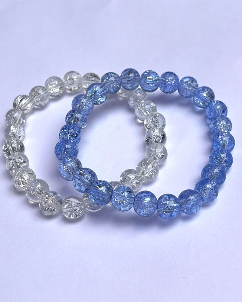 CRACKLE GLASS BRACELETS ( SET OF 2 )