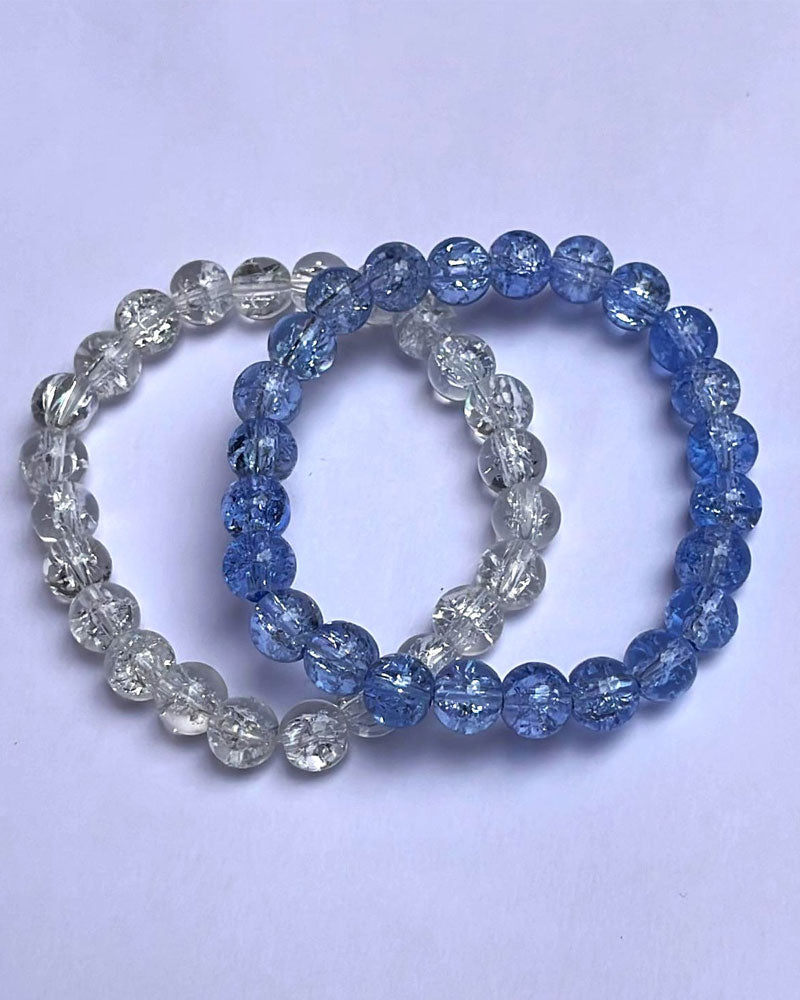 CRACKLE GLASS BRACELETS ( SET OF 2 )