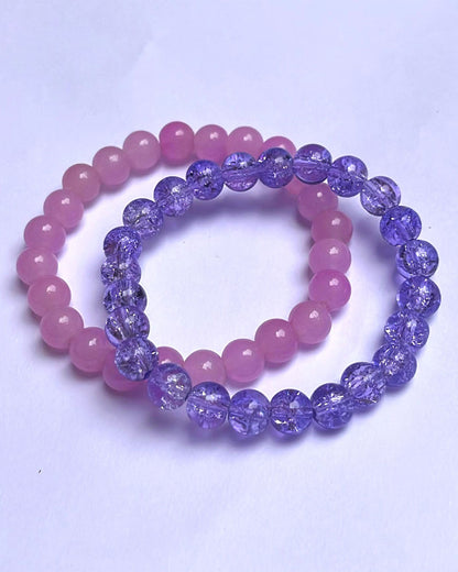CRACKLE GLASS BRACELETS ( SET OF 2 )