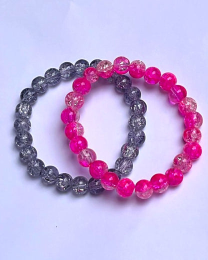 CRACKLE GLASS BRACELETS ( SET OF 2 )