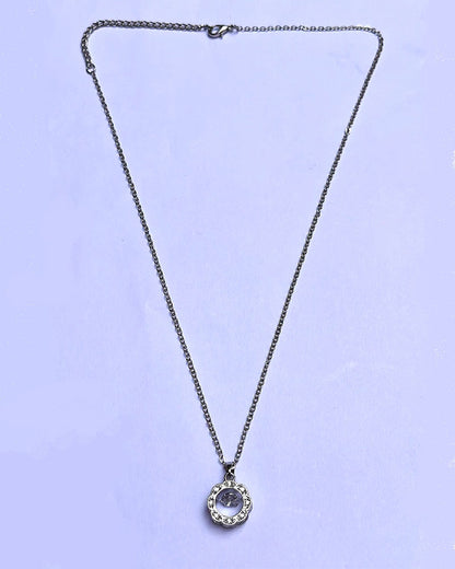 New Designer Dancing Diamond Stainless Steel Pendant Necklace