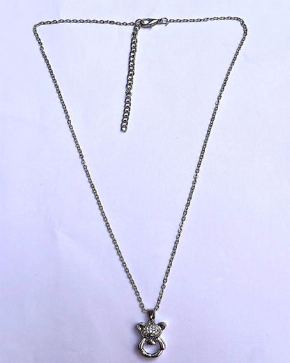 Teddy Shaped Stainless Steel Pendant For Women