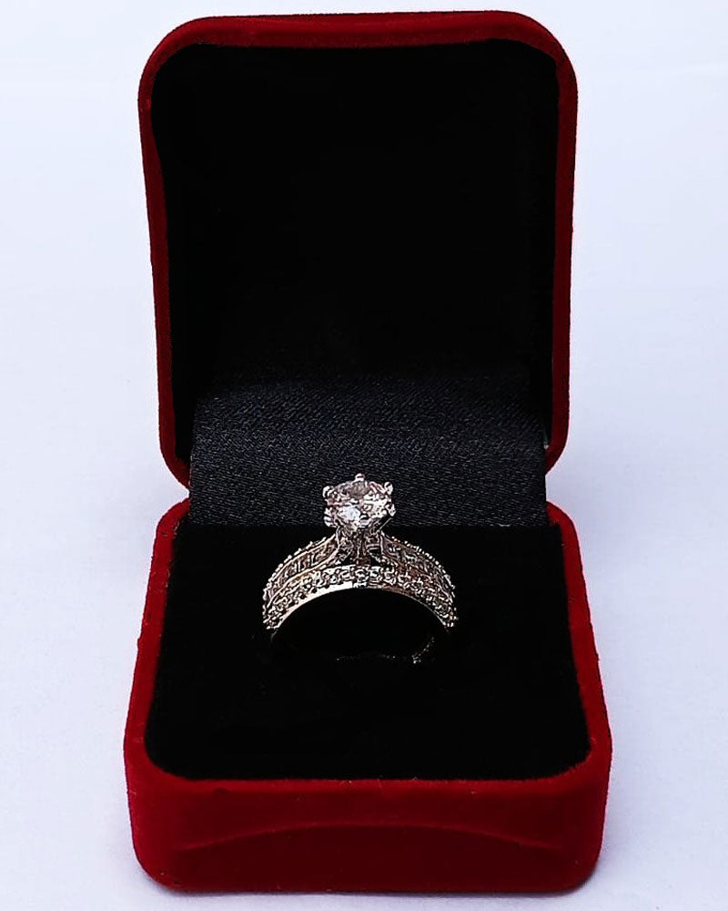 CLEAR RHINESTONE AD RING