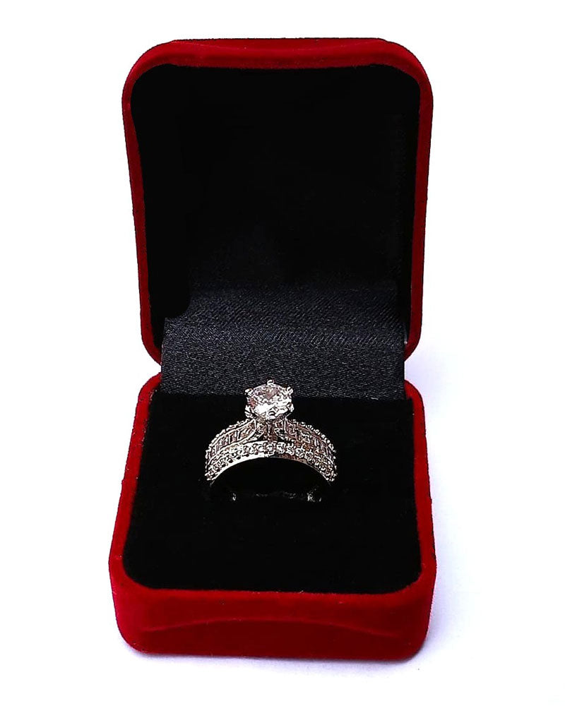 CLEAR RHINESTONE AD RING