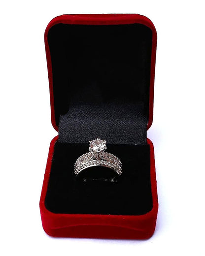 CLEAR RHINESTONE AD RING