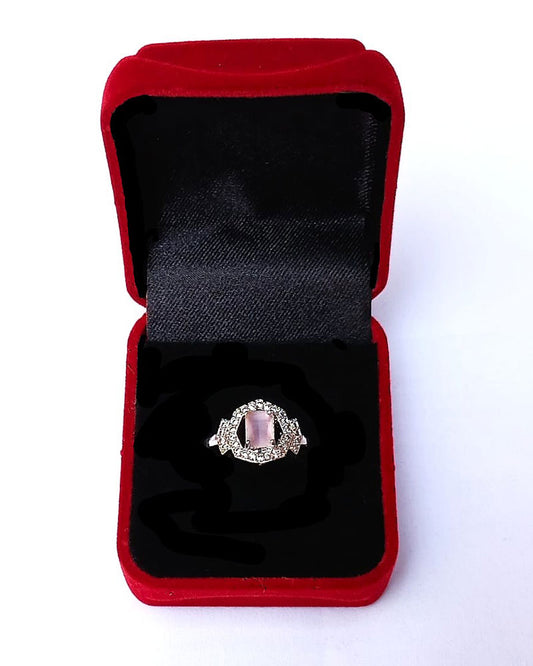 PINK RHINESTONE AD RING