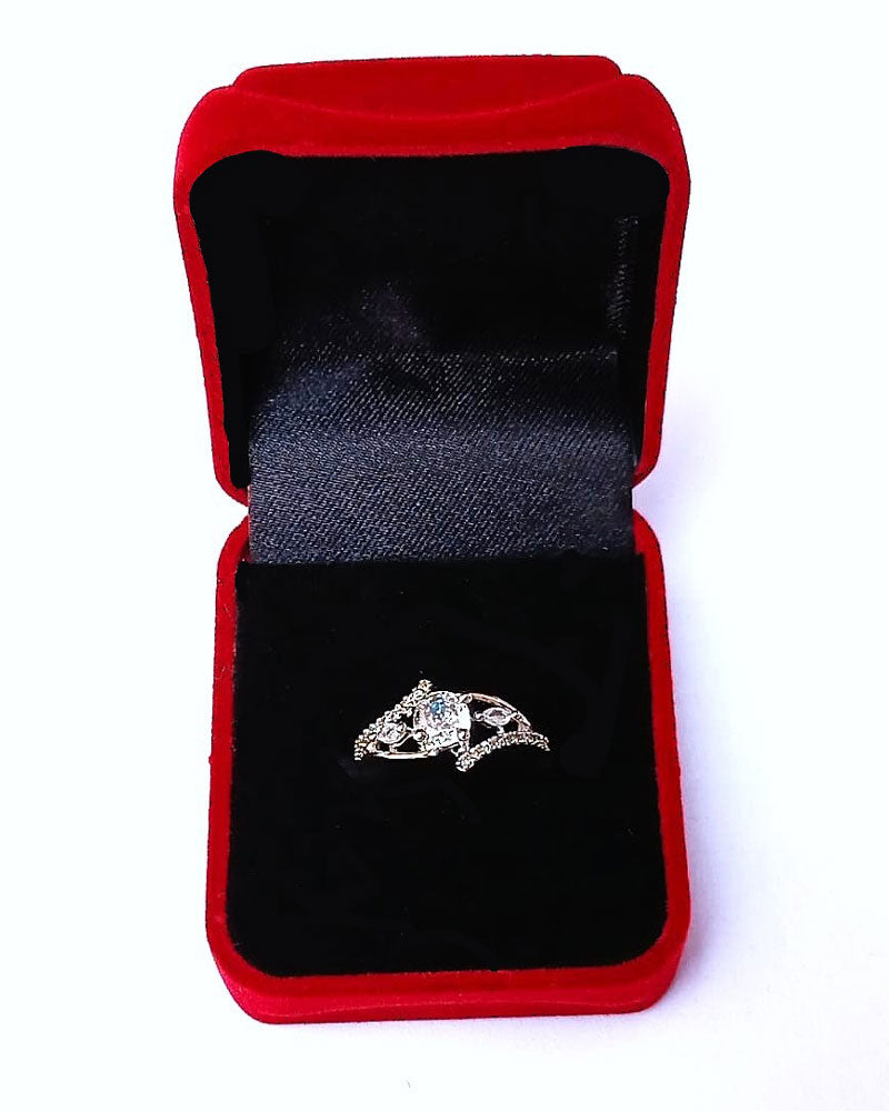 CLEAR RHINESTONE AD RING