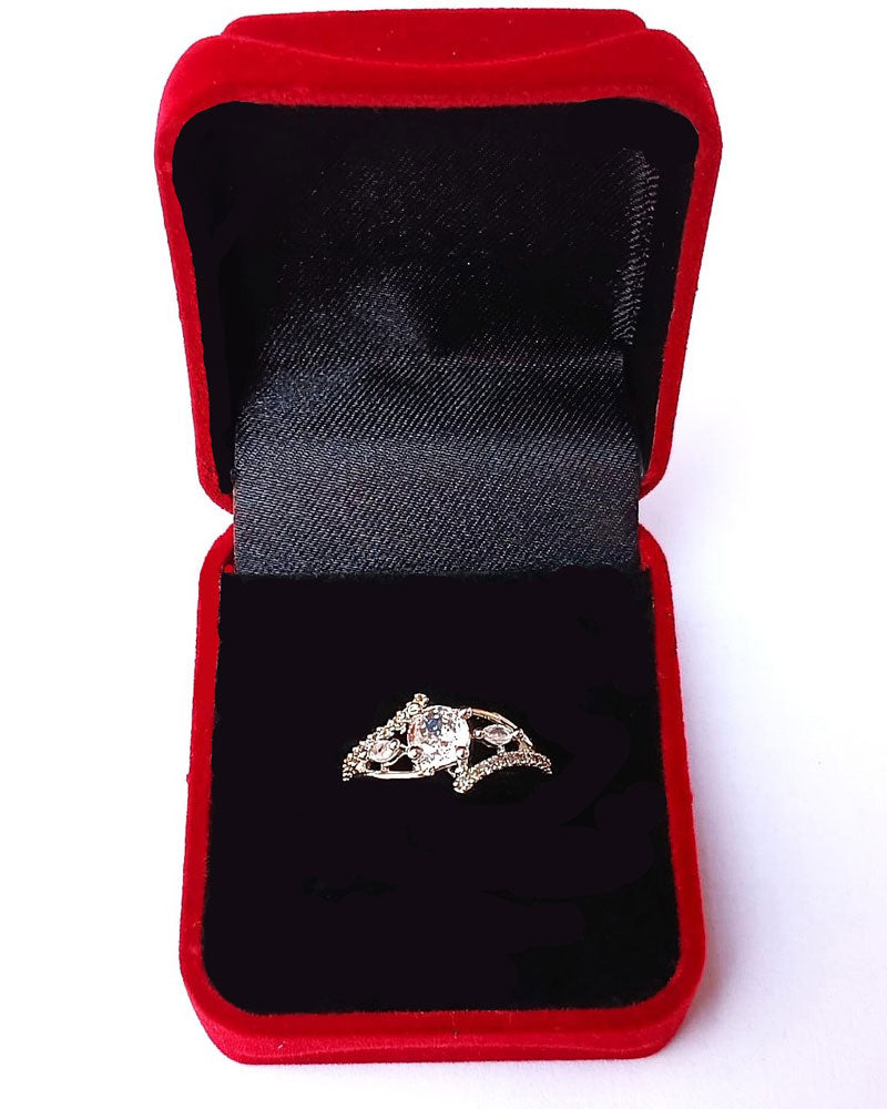 CLEAR RHINESTONE AD RING