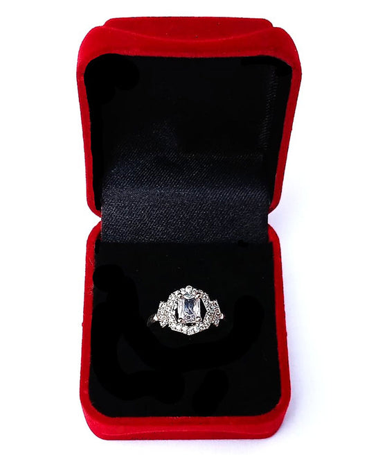 CLEAR RHINESTONE AD RING