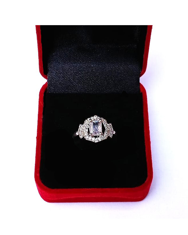 CLEAR RHINESTONE AD RING