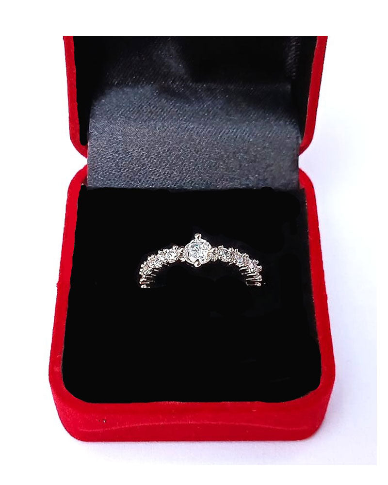 CLEAR RHINESTONE AD RING