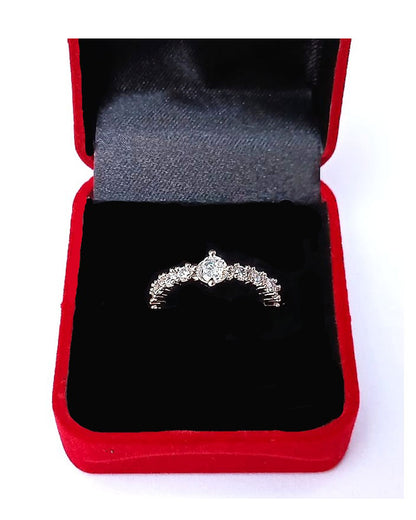 CLEAR RHINESTONE AD RING