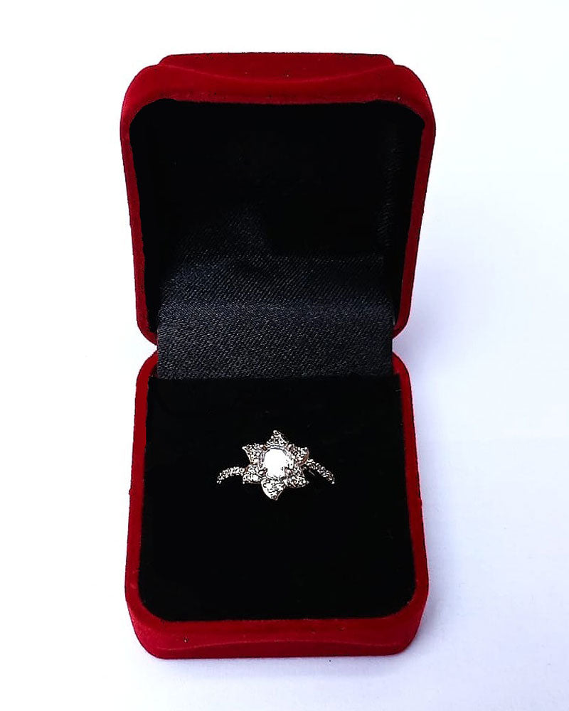 CLEAR RHINESTONE AD RING