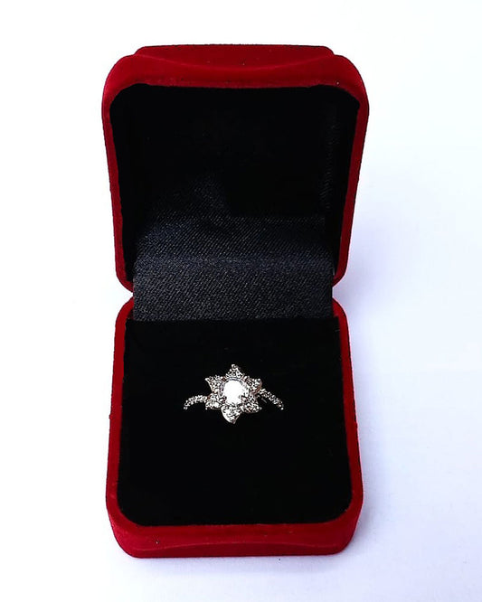 CLEAR RHINESTONE AD RING