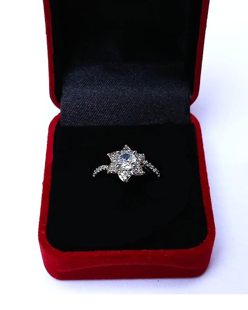 CLEAR RHINESTONE AD RING