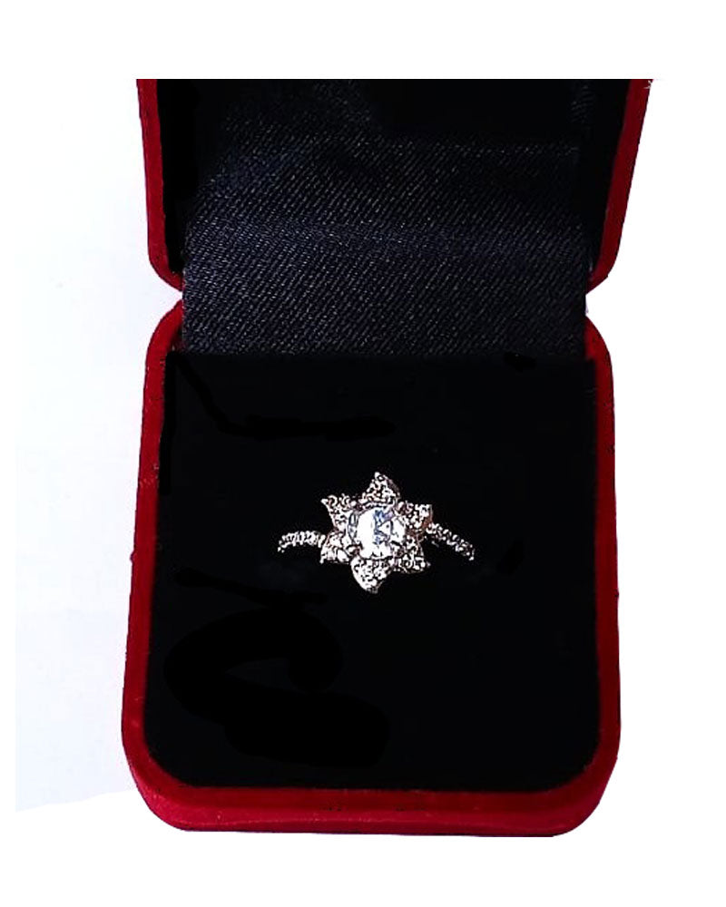 CLEAR RHINESTONE AD RING